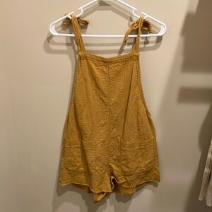 Gold Billabong Knit Shorts Jumpsuit/Overalls